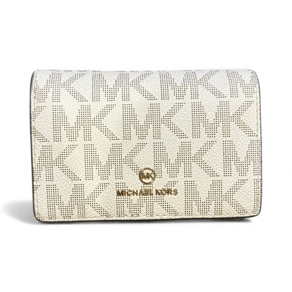 Michael Kors Cream Monogram Wallet - Picture 2 of 6